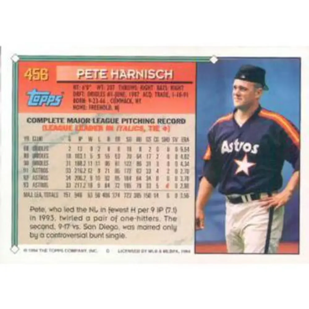 1994 Topps Pete Harnisch # 456 Houston Astros